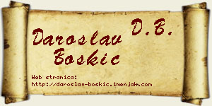 Daroslav Boškić vizit kartica